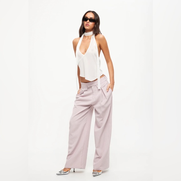 Lioness NYC pant in pink pinstripe sz S - Picture 6 of 12